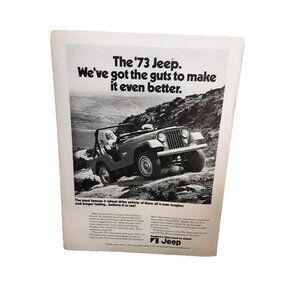 1972 1973 Jeep Now Tougher Original Print Ad vintage 70s